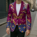 Personalized Brisbane Lions Blazer Aboriginal Pattern with Graffiti Style
