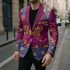 Personalized Brisbane Lions Blazer Aboriginal Pattern with Graffiti Style