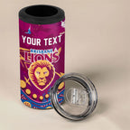 Personalized Brisbane Lions 4 in 1 Can Cooler Tumbler Aboriginal Pattern with Graffiti Style
