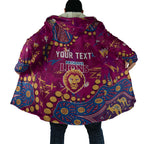 Personalized Brisbane Lions Cloak Aboriginal Pattern with Graffiti Style
