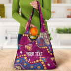 Personalized Brisbane Lions Grocery Bag Aboriginal Pattern with Graffiti Style