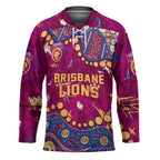 Personalized Brisbane Lions Hockey Jersey Aboriginal Pattern with Graffiti Style