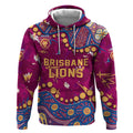 Personalized Brisbane Lions Hoodie Aboriginal Pattern with Graffiti Style