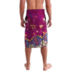 Personalized Brisbane Lions Lavalava Aboriginal Pattern with Graffiti Style