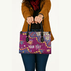 Personalized Brisbane Lions Leather Bag Aboriginal Pattern with Graffiti Style