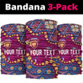 Personalized Brisbane Lions Neck Gaiter Aboriginal Pattern with Graffiti Style
