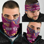 Personalized Brisbane Lions Neck Gaiter Aboriginal Pattern with Graffiti Style