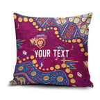 Personalized Brisbane Lions Pillow Cover Aboriginal Pattern with Graffiti Style