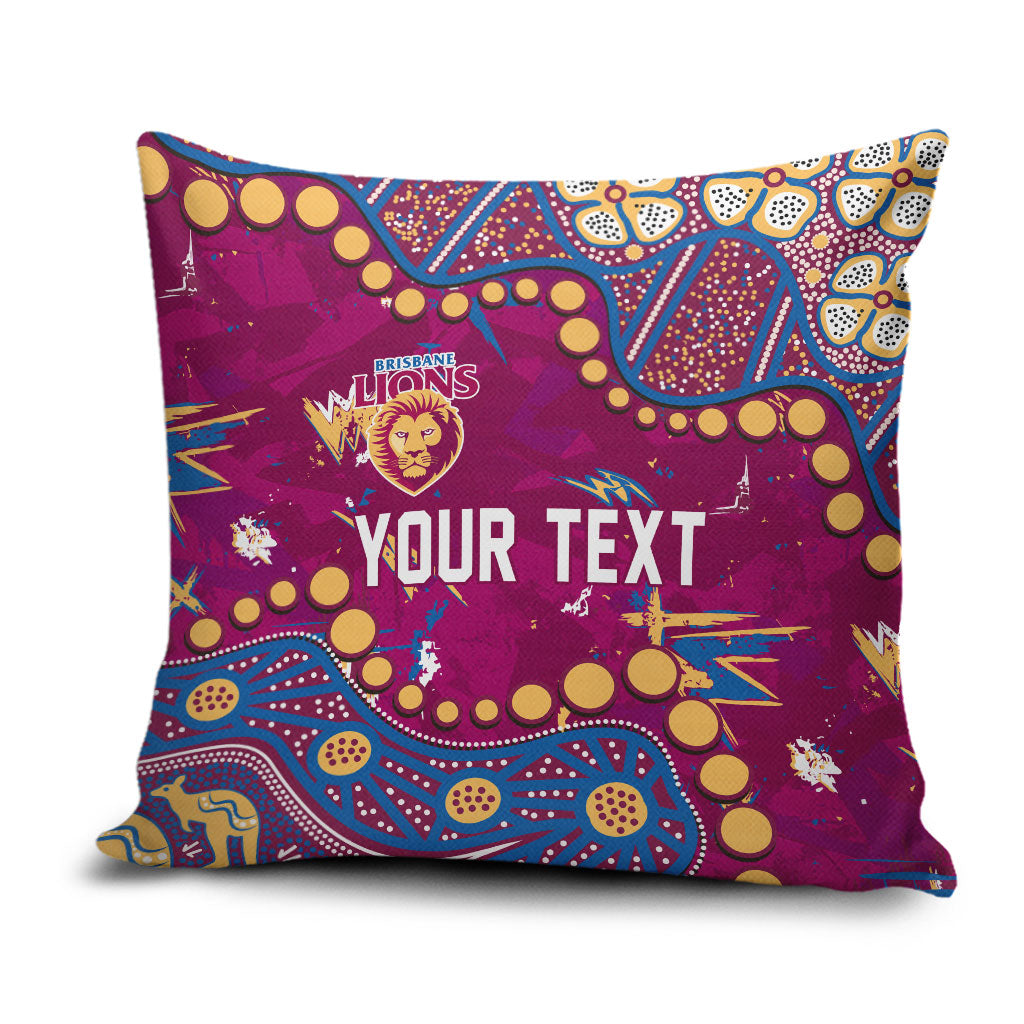 Personalized Brisbane Lions Pillow Cover Aboriginal Pattern with Graffiti Style