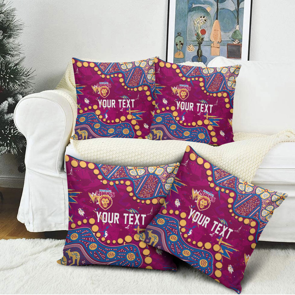 Personalized Brisbane Lions Pillow Cover Aboriginal Pattern with Graffiti Style