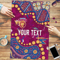 Personalized Brisbane Lions Puzzle Aboriginal Pattern with Graffiti Style