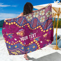 Personalized Brisbane Lions Sarong Aboriginal Pattern with Graffiti Style