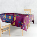 Personalized Brisbane Lions Tablecloth Aboriginal Pattern with Graffiti Style