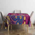 Personalized Brisbane Lions Tablecloth Aboriginal Pattern with Graffiti Style