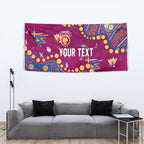 Personalized Brisbane Lions Tapestry Aboriginal Pattern with Graffiti Style