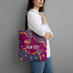Personalized Brisbane Lions Tote Bag Aboriginal Pattern with Graffiti Style