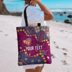 Personalized Brisbane Lions Tote Bag Aboriginal Pattern with Graffiti Style