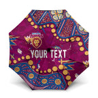 Personalized Brisbane Lions Umbrella Aboriginal Pattern with Graffiti Style