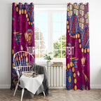 Personalized Brisbane Lions Window Curtain Aboriginal Pattern with Graffiti Style