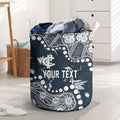 Personalized Carlton Blues Laundry Basket Aboriginal Pattern with Graffiti Style