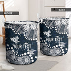 Personalized Carlton Blues Laundry Basket Aboriginal Pattern with Graffiti Style
