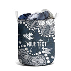 Personalized Carlton Blues Laundry Basket Aboriginal Pattern with Graffiti Style