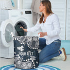 Personalized Carlton Blues Laundry Basket Aboriginal Pattern with Graffiti Style