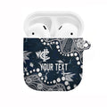 Personalized Carlton Blues AirPods Case Aboriginal Pattern with Graffiti Style
