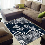Personalized Carlton Blues Area Rug Aboriginal Pattern with Graffiti Style