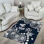 Personalized Carlton Blues Area Rug Aboriginal Pattern with Graffiti Style