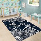 Personalized Carlton Blues Area Rug Aboriginal Pattern with Graffiti Style