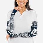 Personalized Carlton Blues Arm Sleeves Aboriginal Pattern with Graffiti Style