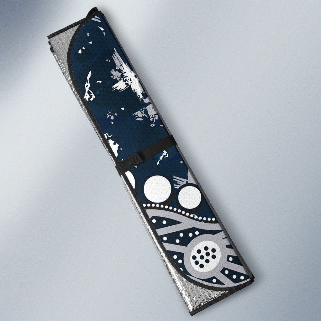 Personalized Carlton Blues Auto Sun Shade Aboriginal Pattern with Graffiti Style