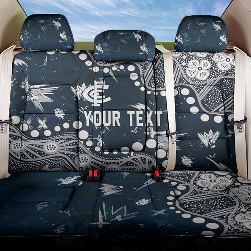 Personalized Carlton Blues Back Car Seat Cover Aboriginal Pattern with Graffiti Style