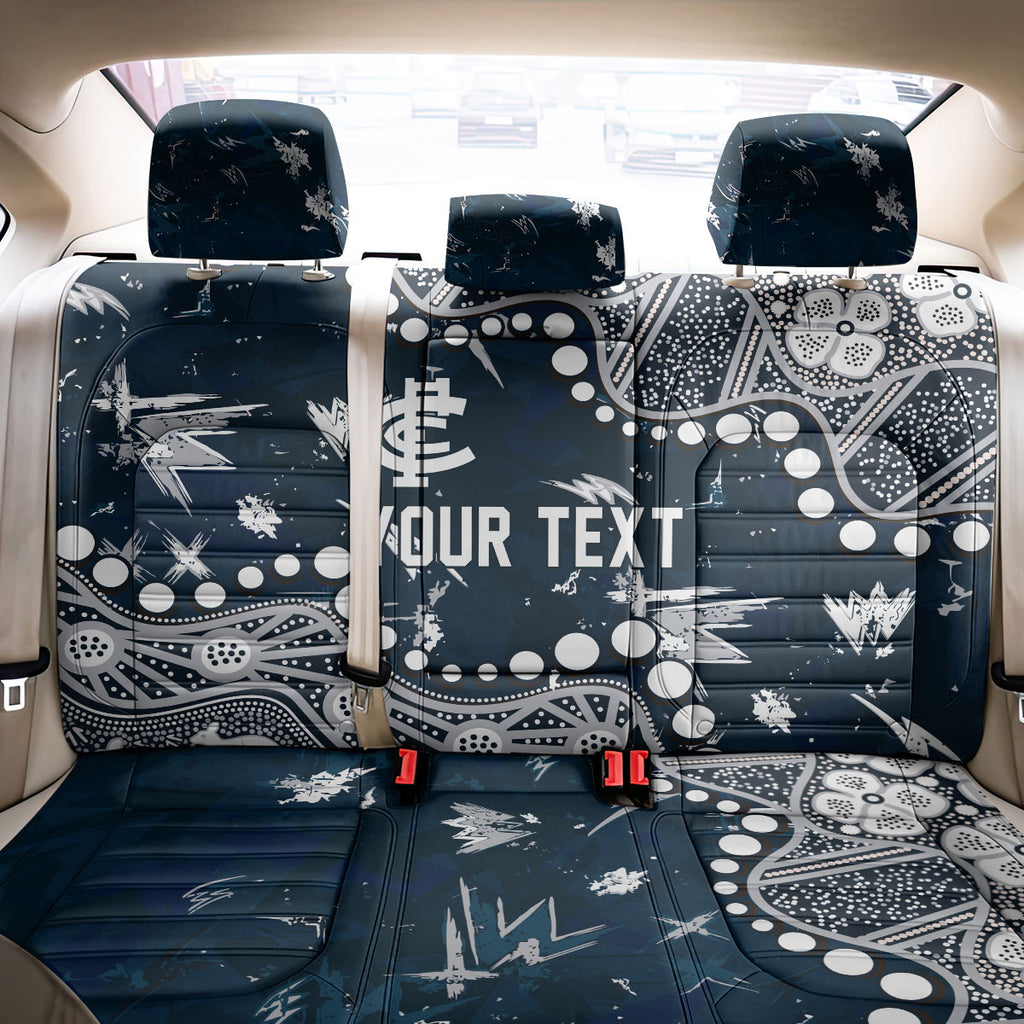 Personalized Carlton Blues Back Car Seat Cover Aboriginal Pattern with Graffiti Style