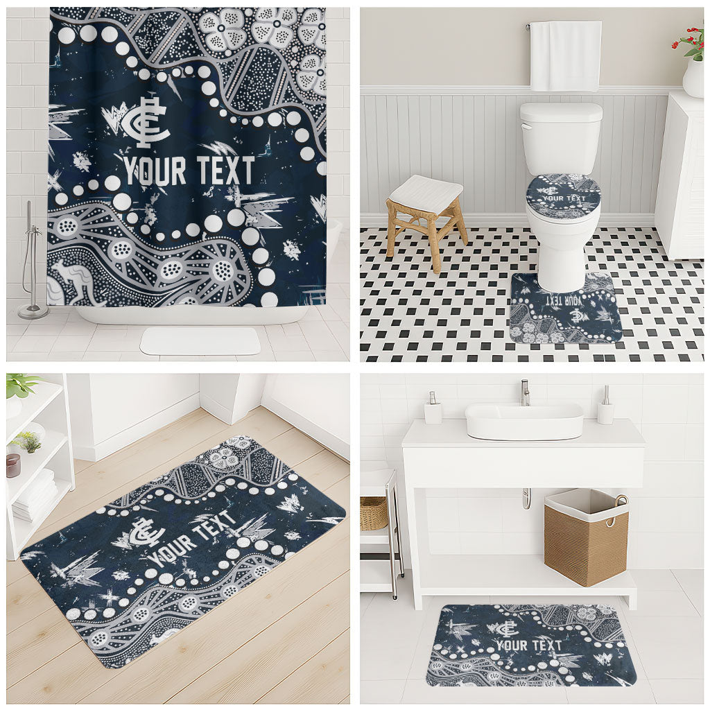Personalized Carlton Blues Bathroom Set Aboriginal Pattern with Graffiti Style