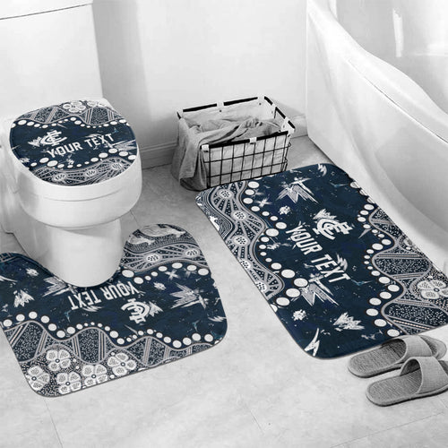 Personalized Carlton Blues Bathroom Set Aboriginal Pattern with Graffiti Style