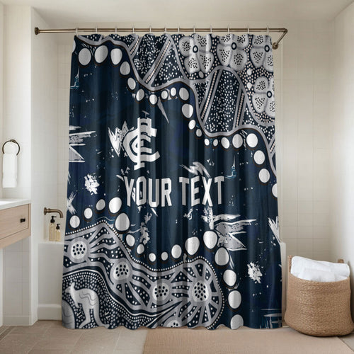 Personalized Carlton Blues Bathroom Set Aboriginal Pattern with Graffiti Style