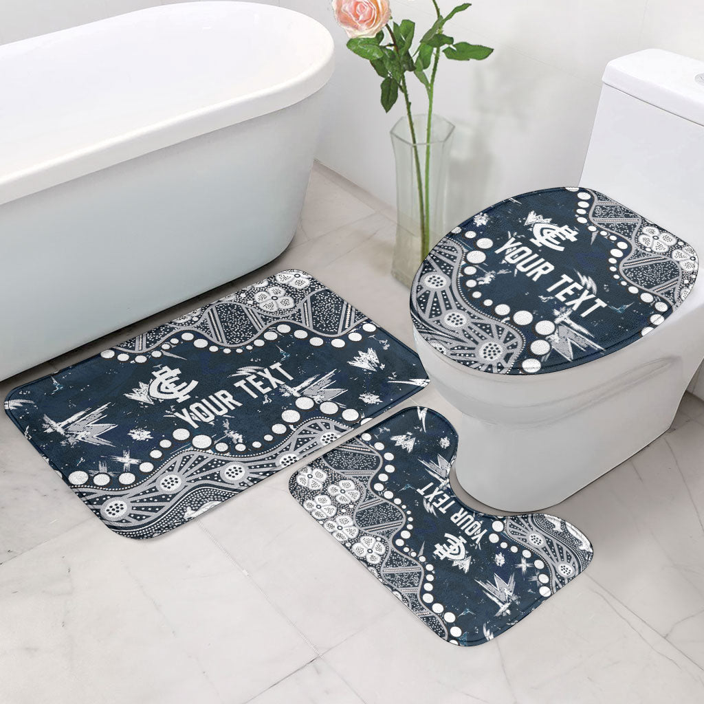 Personalized Carlton Blues Bathroom Set Aboriginal Pattern with Graffiti Style
