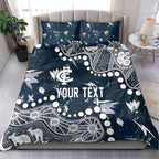Personalized Carlton Blues Bedding Set Aboriginal Pattern with Graffiti Style