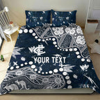 Personalized Carlton Blues Bedding Set Aboriginal Pattern with Graffiti Style