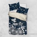 Personalized Carlton Blues Bedding Set Aboriginal Pattern with Graffiti Style