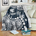 Personalized Carlton Blues Blanket Aboriginal Pattern with Graffiti Style