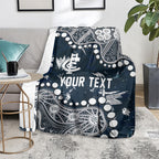 Personalized Carlton Blues Blanket Aboriginal Pattern with Graffiti Style