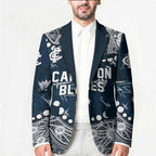 Personalized Carlton Blues Blazer Aboriginal Pattern with Graffiti Style