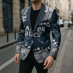 Personalized Carlton Blues Blazer Aboriginal Pattern with Graffiti Style