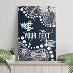 Personalized Carlton Blues Canvas Wall Art Aboriginal Pattern with Graffiti Style