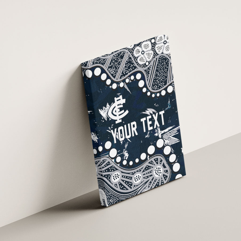 Personalized Carlton Blues Canvas Wall Art Aboriginal Pattern with Graffiti Style