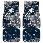Personalized Carlton Blues Car Mats Aboriginal Pattern with Graffiti Style