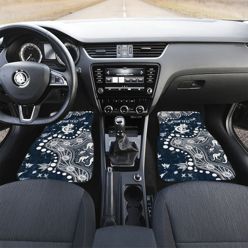 Personalized Carlton Blues Car Mats Aboriginal Pattern with Graffiti Style